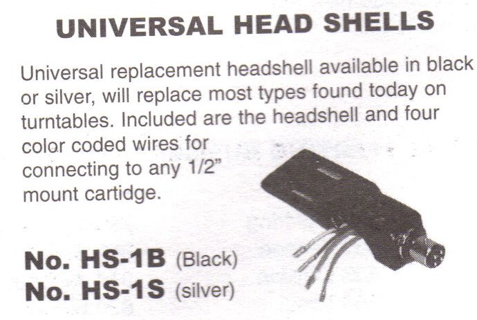 HS-1S UNIVERSAL SILVER HEADSHELL
